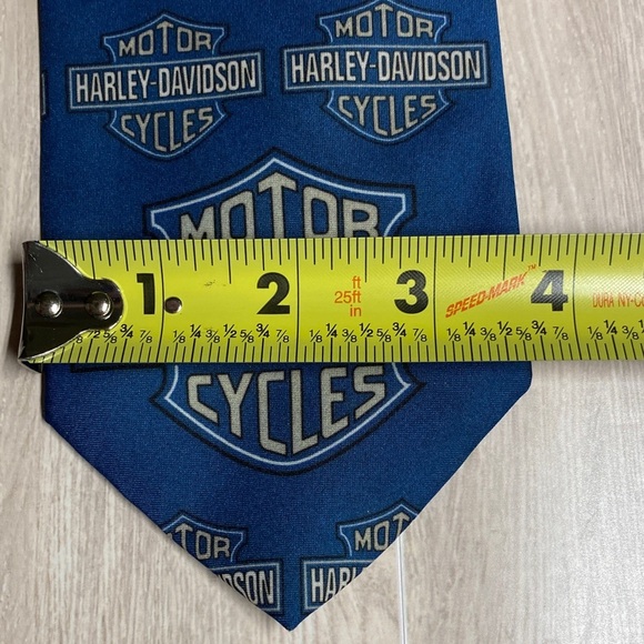 Vintage 1996 Harley-Davidson Classic Logo Blue Tie - Picture 16 of 16